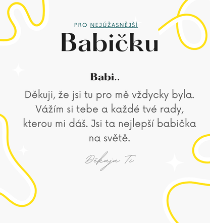 Sada pro babičku - Dvojité srdíčko řetízek