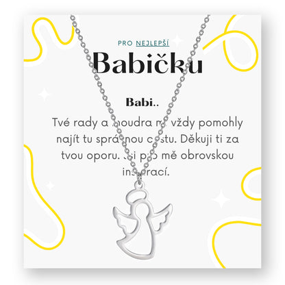 Sada pro babičku - Andílek řetízek