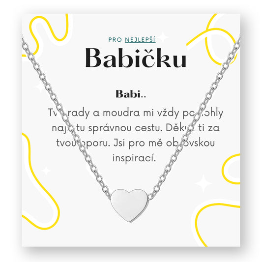 Sada pro babičku - Řetízek se srdíčkem