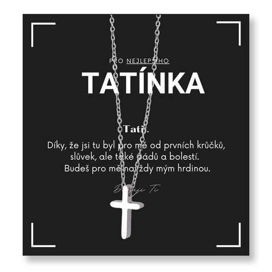 Sada pro tátu - Řetízek křížek menší