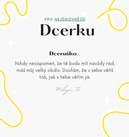 Sada pro dceru - Dvojité srdíčko řetízek