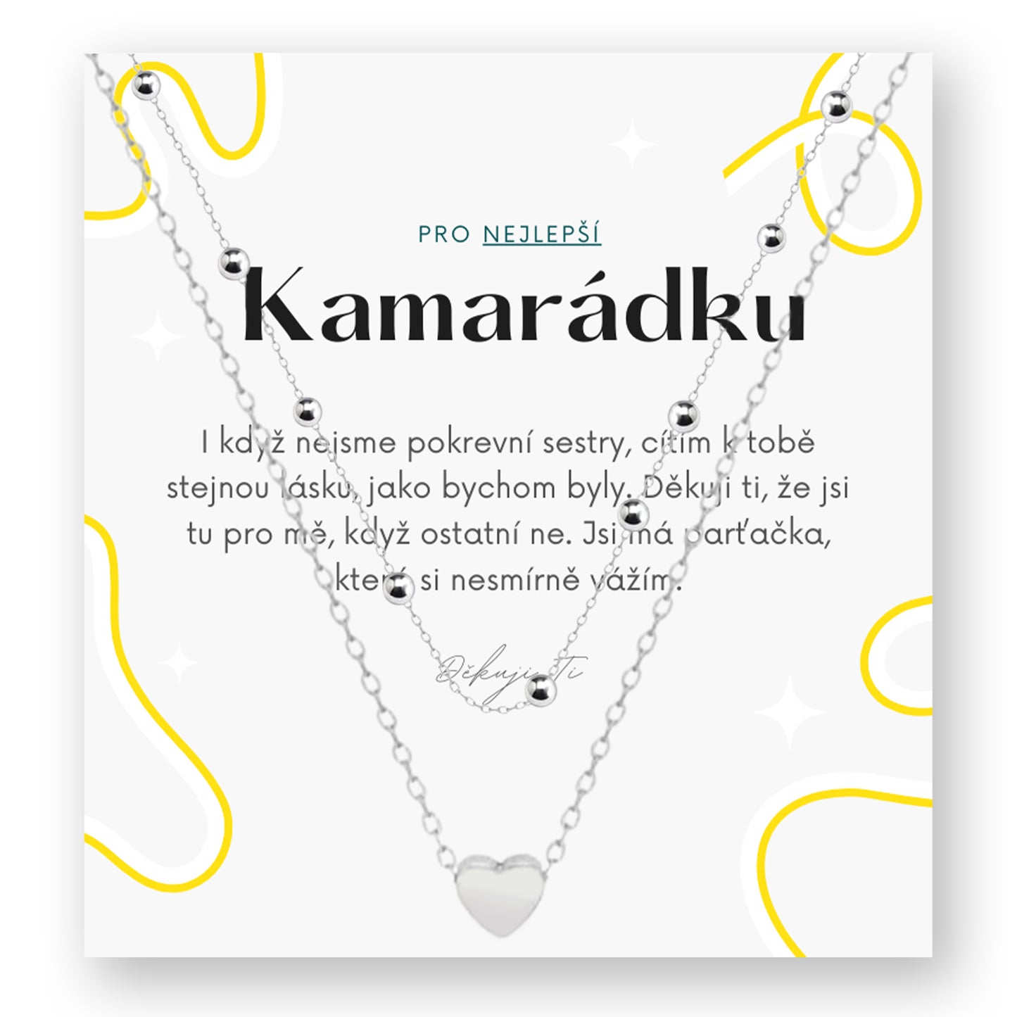 Sada pro kamarádku - Srdíčkový set s perličkami
