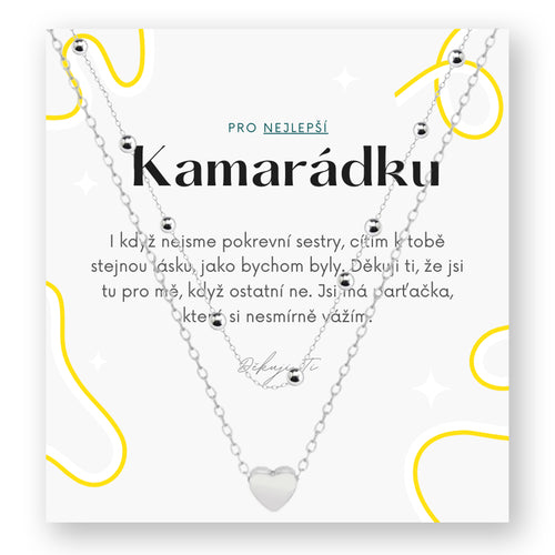 Sada pro kamarádku - Srdíčkový set s perličkami