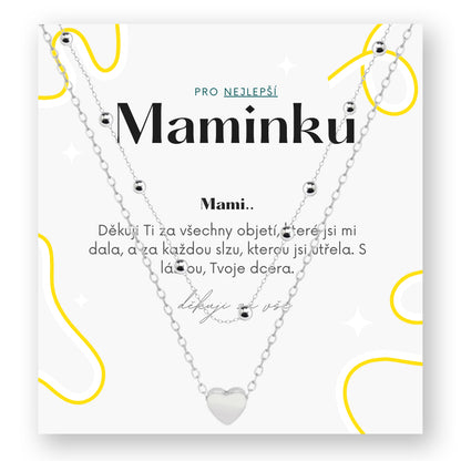 Sada pro maminku - Srdíčkový set s perličkami