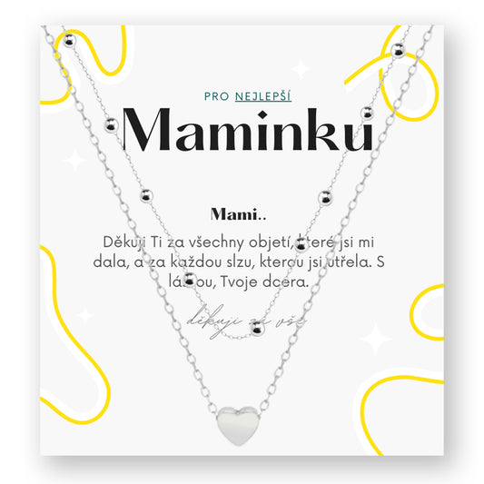 Sada pro maminku - Srdíčkový set s perličkami