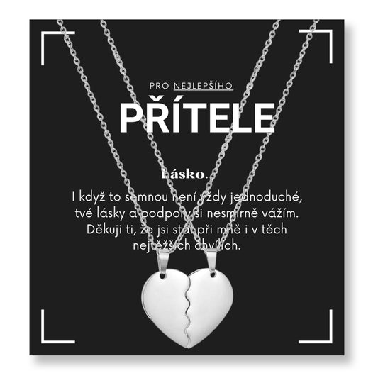 Sada pro přítele/manžela - Společné srdíčkové řetízky